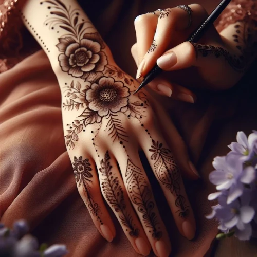 Skip the commitment, embrace the beauty! Explore breathtaking modern henna "tattoos" that last for days.